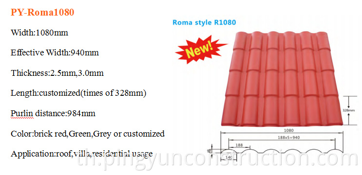 spanish synthetic resin roof sheet